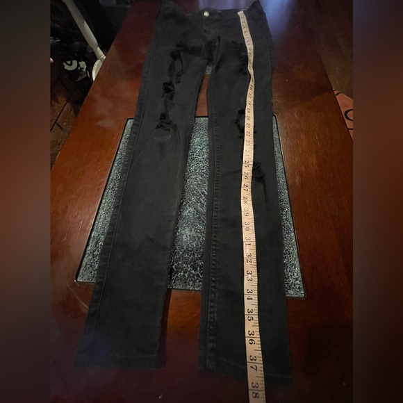 Hollister Black Super Skinny Advanced Stretch Distressed Skinny Jeans Size 9/29 - Picture 11 of 13